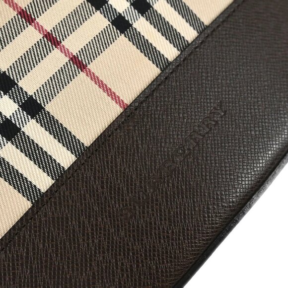 Burberry Beige Canvas Burberry Check Tote Handbag 177265 - Picture 4 of 10